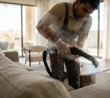 صورة افضل مادة لتنظيف الكنب: دليل عملي لأنواع الأقمشة والبقع